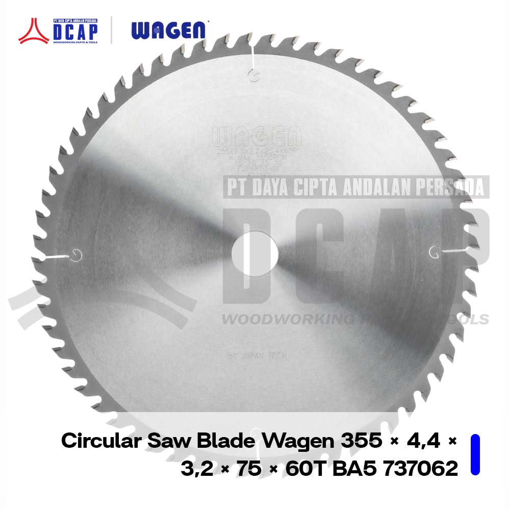 Circular Saw Blade Wagen 355 × 4.4 × 3.2 × 75 × 60T BA5 737062