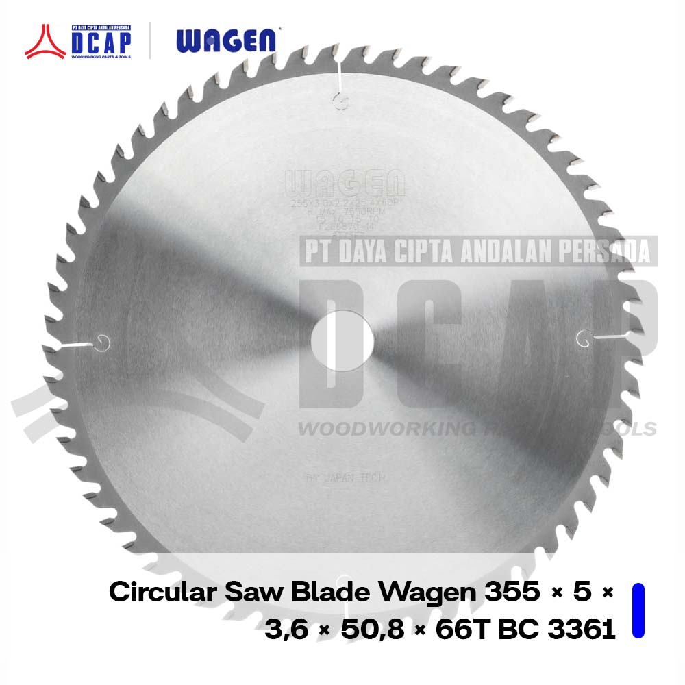 Jual Circular Saw Blade Wagen 355 × 5 × 3.6 × 50.8 × 66T BC 3361