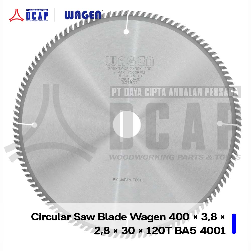 Jual Circular Saw Blade Wagen 400 × 3.8 × 2.8 × 30 × 120T BA5 4001