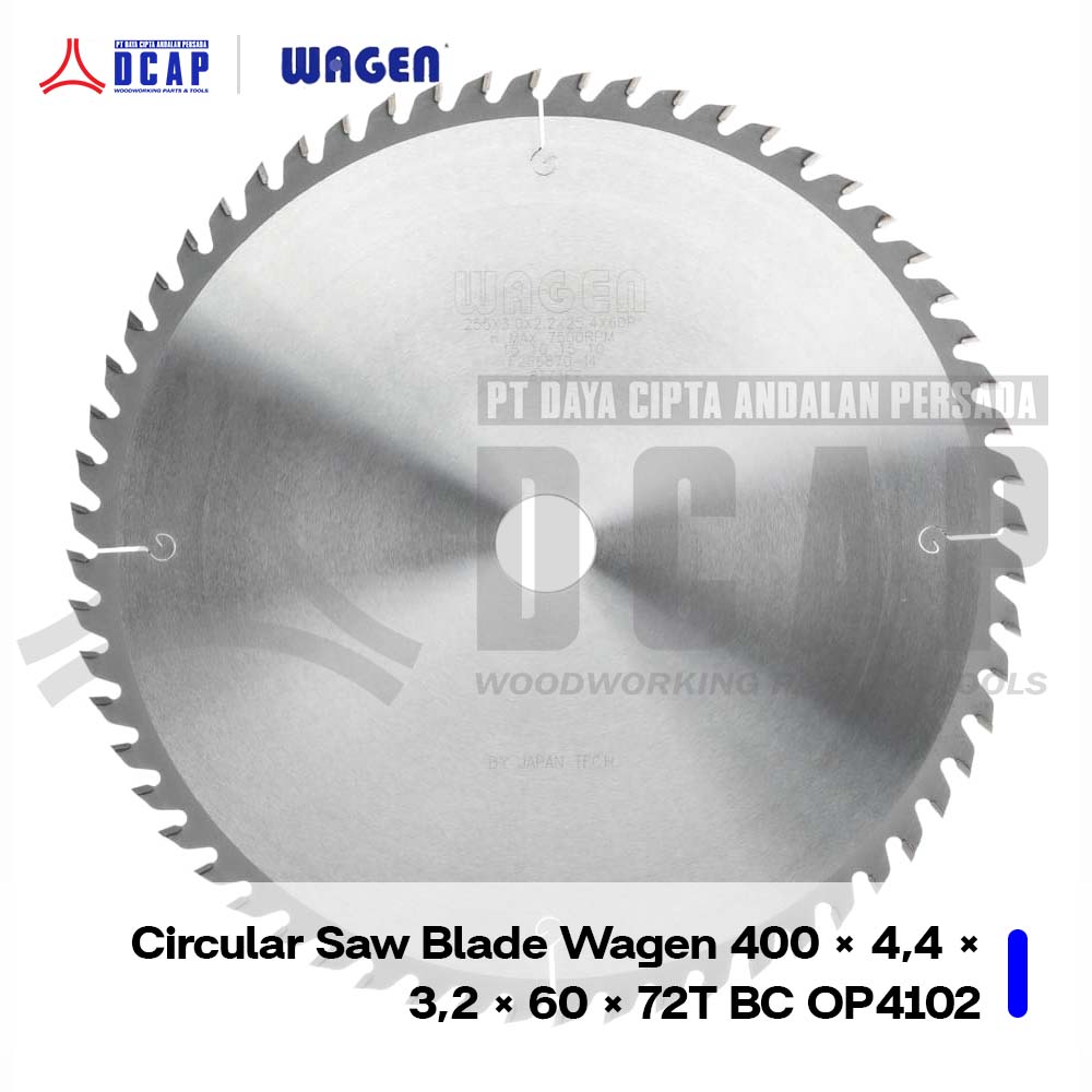 Circular Saw Blade Wagen 400 × 4.4 × 3.2 × 60 × 72T BC OP4102